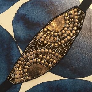 Gold Sequin Statement Belt